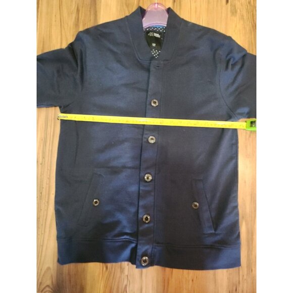 Wayne Gretzky Sweater Full Zip Vest Medium Marine Blue Long Sleeve - Picture 7 of 10